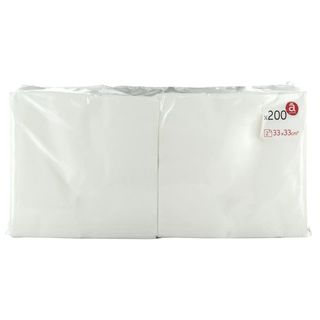 Servilleta 33X33 2Capas Blanca Actuel 200 Und