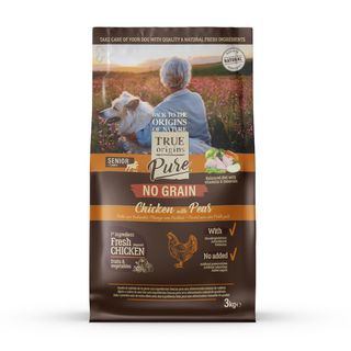 True Origins Pure Grain Free Senior Pollo pienso para perros