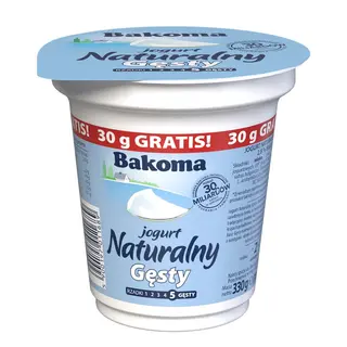 Bakoma Jogurt naturalny gęsty, 330 g