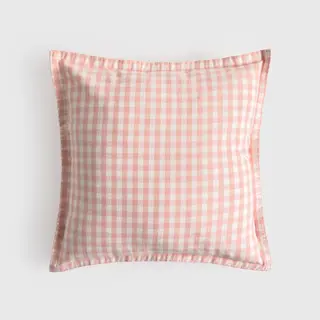 Funda Cojín Vichy Kimivu Rosa Empolvado 45x45 cm