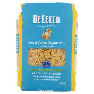 De Cecco Mezzi Tubetti Rigati N°65 500 G - 763573
