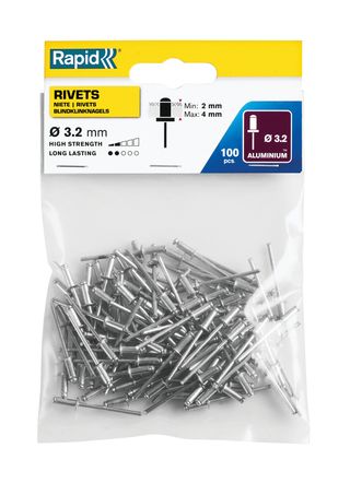 Rebites 3.2 X 8Mm. Alu Bolsa 100 (80159582)