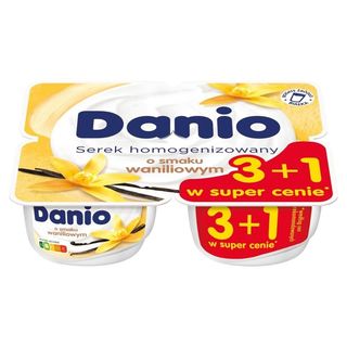Danio Serek homogenizowany waniliowy 4x130 g