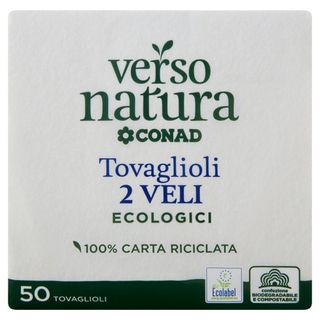 CONAD VERSO NATURA Tovaglioli 2 Veli Ecologici 50 Tovaglioli - 8003170055070