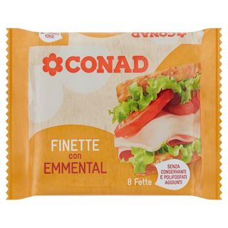 CONAD Finette con Emmental 8 fette 150 g - 8003170065710