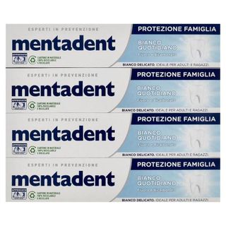 Mentadent Protezione Famiglia Bianco Quotidiano 4 X 75 Ml - 141574