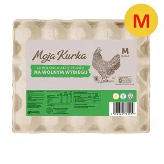 Moja Kurka Jaja M z chowu na wolnym wybiegu kl. A, 20 szt.
