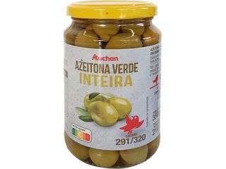 AZEITONA VERDE AUCHAN:INTEIRA 291/320 350(210)G