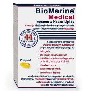 Biomarine Medical Immuno & Neuro Lipids, 4 Rodzaje olejów rybich o biologicznym składzie, Kapsułki
