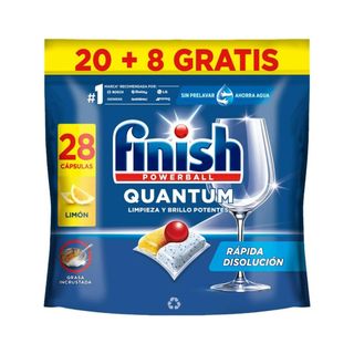 Lavavajillas Finish Quantum Limón 20+8 28 Unidades (302876)