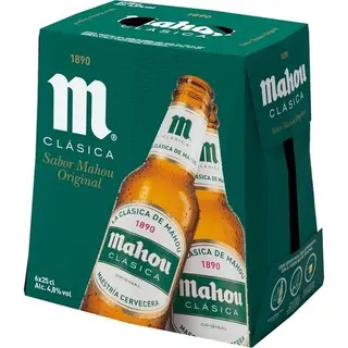 Cerveza Mahou Clásica Botella Pack 6X25 Cl