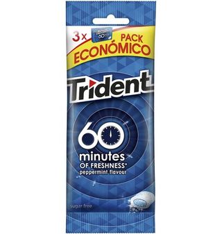 Chicle Trident + 60 Menta 3 Uds.