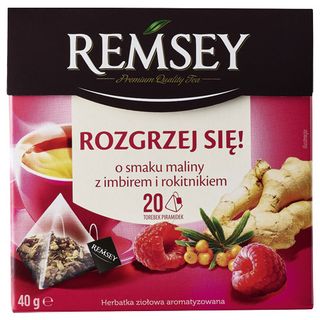 Remsey Herbatka ziołowa Rozgrzej się! Malina, 20 piramidek