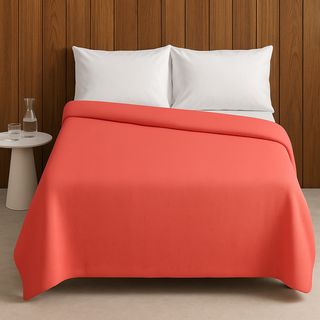 Trapuntino matrimoniale corallo - microfibra