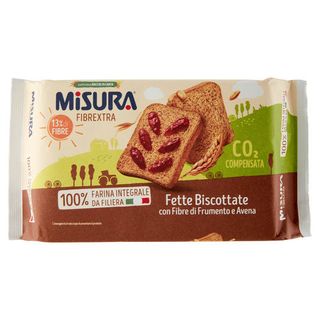 Misura Fibrextra Fette Biscottate con Fibre di Frumento e Avena 320 g - 8002590043148