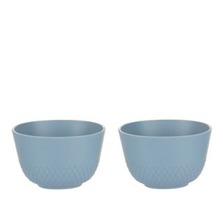 Set 2 ciotole in polipropilene 10 cm - blu