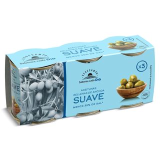 Aceitunas Rellenas De Anchoa Suave Dia Vegecampo Lata 3 X 50 G