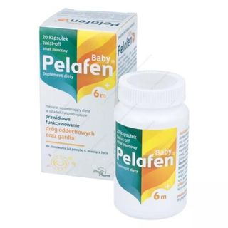 Pelafen Baby 6m+, dla dzieci powyżej 6 miesiąca, smak owocowy 20 kapsułek