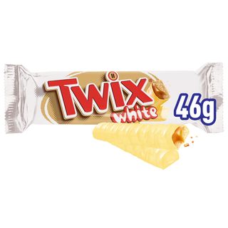 Twix White Snack de Chocolate Branco com Biscoito e Caramelo 46g