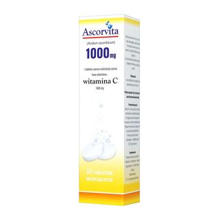 Ascorvita, 1000 mg, tabletki musujące, 20 szt.