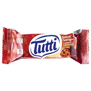 Batonik twarogowy Tutti, 40 g: czekolada