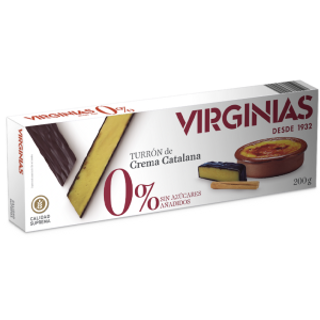 Turron De Crema Catalana 0%  Bañ.choco 200g Virginias