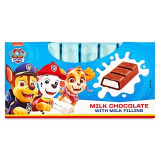 Mini Barritas De Chocolate Con Leche Nickelodeon Caja 100 G (Modelos Diferentes)