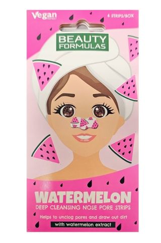 Beauty Formulas Głęboko oczyszczające paski na nos Arbuz
