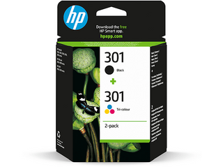 Multipack cartucce HP 301+301Tricromia(N9J72AE) Nero, Giallo, Ciano, Magenta - 0889894419392