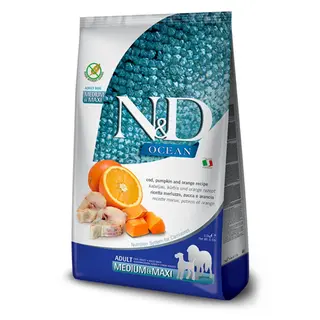 N&d ocean adult medium maxi merluzzo zucca 2.5kg