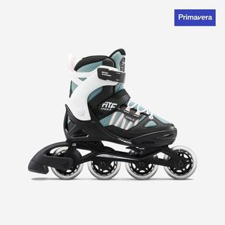 Patines Línea Niños Oxelo Roller Fitness Fit 5 Caqui 35/38 Verde
