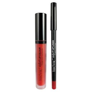 Velvet Lip Kit Perfilador de Labios + Labial Líquido - Technic - Rojo 5021769206378