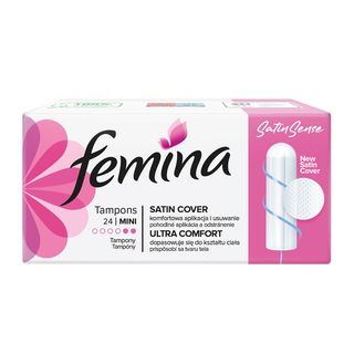 Femina Tampony z powłoczką Satin Sense Mini, 24 szt.
