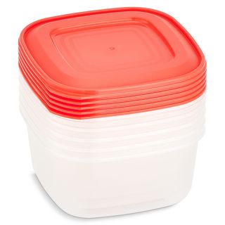Recipientes Herméticos Cuadrados 600 Ml Set Conservers Bolsa 5 Unidades