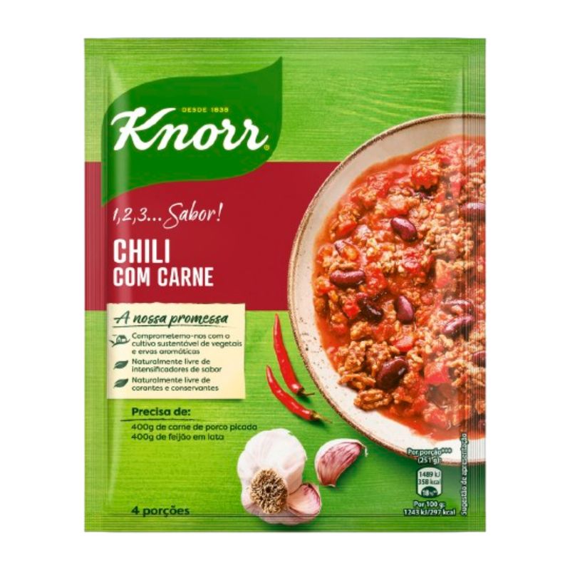 TEMPERO KNORR 1-2-3 CHILI COM CARNE 33G