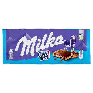 Milka Chips Ahoy! Tavoletta Di Cioccolato Al Latte 100% Alpino Ripieno Di Biscotto Chips Ahoy! - 100 - 106573