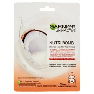 Garnier Nutribomb Maschera In Tessuto Nutriente Illuminante Al Latte Di Cocco - 000252561