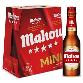 Cerveza Mahou 5 Estrellas Pack 6 X 20 Cl
