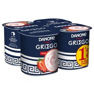Yogur Griego Con Fresa Danone 4 Uds. De 110 G.