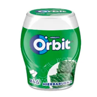 Orbit Chicle Hierbabuena Bote 46u