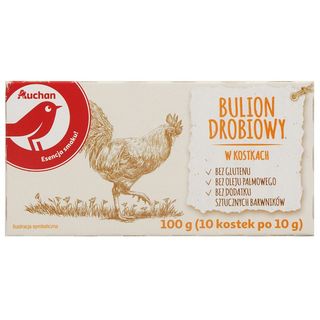 Auchan - Bulion drobiowy bez oleju palmowego - 100 g