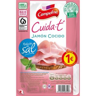 Jamón Reducido Sal Campofrío Cuidate-T+ Bandeja 65 Gr. (19513399)