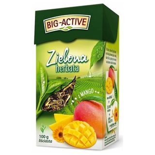 Big Active Herbata zielona liściasta z mango, 100 g