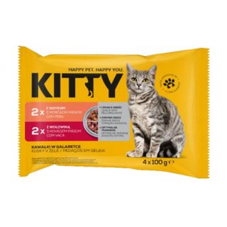 Kitty Karma dla kota w saszetkach indyk i wołowina 4x100 g