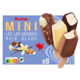 GELADO PALITO AUCHAN MINI SORTIDOS 8X45ML