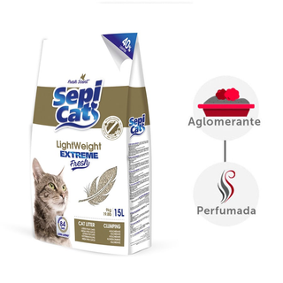 5 KG Sepicat LightWeight Extreme Fresh arena aglomerante ligera para gatos