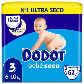 Pañales Bebé Seco Talla 3 de 6 a 10Kg - Dodot - Standard 4015400870685