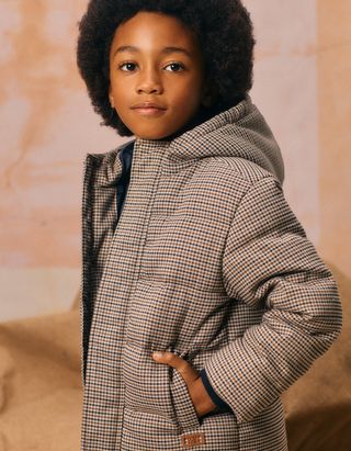 Casaco Acolchoado Pied de Poule para Menino - Tamanho 6/7