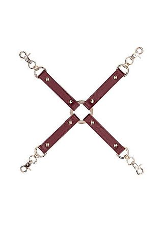 Krzyżak Do Łączenia Ze Skóry Ekologicznej W Kolorze Burgund .
