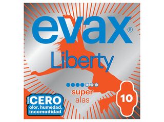 PENSOS HIGIÉNICOS LIBERTY SUPER COM ABAS EVAX 10 UN
